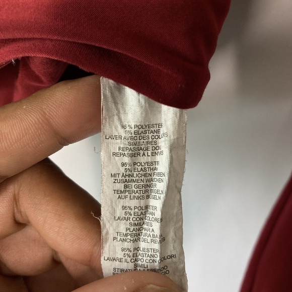 PrettyLittleThing Maroon Slinky High Neck Long Sleeve Crop Top Size 2 - Picture 3 of 8